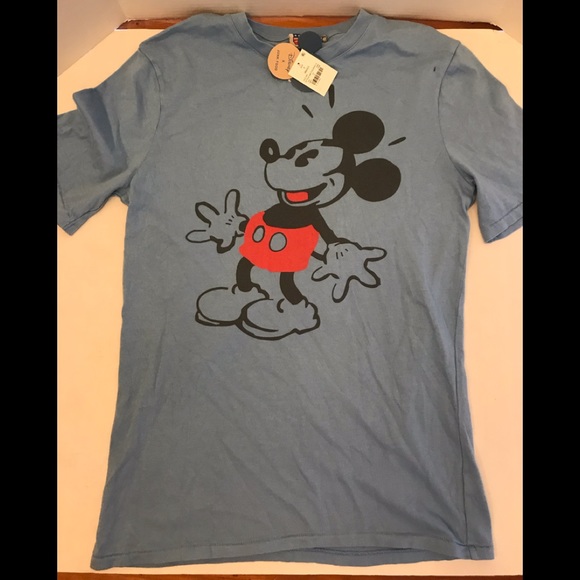 Junk Food Clothing Other - Junk food men shirt Mickey Mouse blue vintage look
